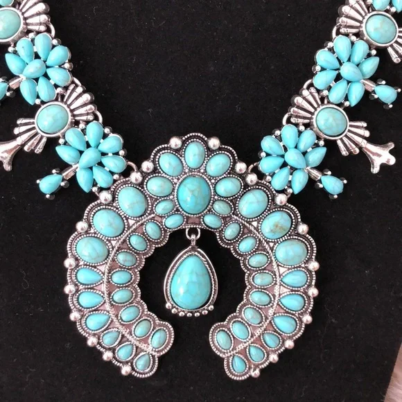 Turquoise statement necklace